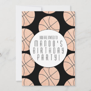 Invitación Fiesta de Cumpleaños Tema Baloncesto Deportes Cual