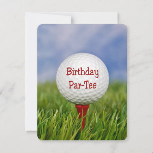 Invitación Fiesta de cumpleaños tema de golf