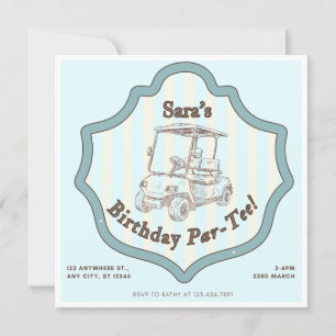 Invitación Fiesta de cumpleaños temática de golf