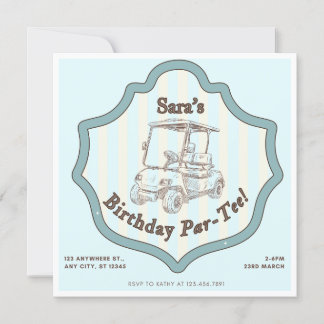 Invitación Fiesta de cumpleaños temática de golf