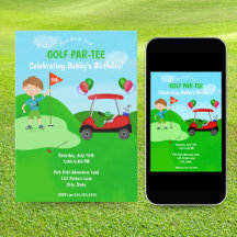 Fiesta de cumpleaños temática de golf para niños g