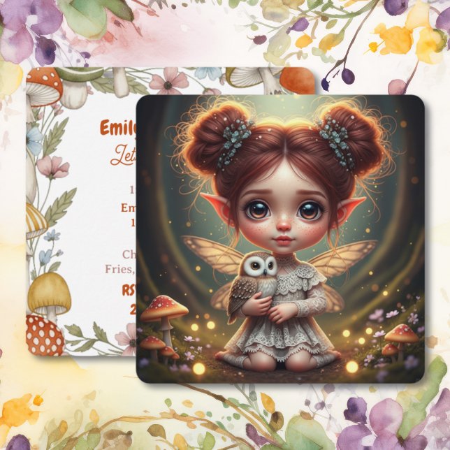 Invitación Fiesta de cumpleaños temática de hada de pelo rojo (Subido por el creador)