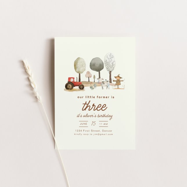 Invitación Fiesta de cumpleaños temática de la granja con inv (Subido por el creador)