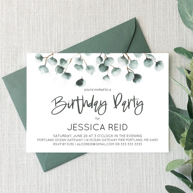 Invitación Fiesta de cumpleaños temática de la Planta Verde d (Subido por el creador)