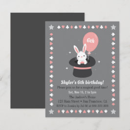 Invitación Fiesta de Cumpleaños Temática de Magia para Niños