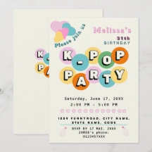 Fiesta de cumpleaños temática de música pop corean