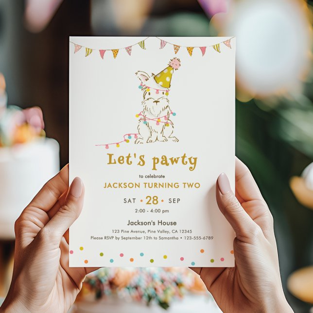 Invitación Fiesta de Cumpleaños Temática de Perros para Niños (Subido por el creador)
