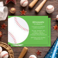 Fiesta de cumpleaños temática del béisbol verde