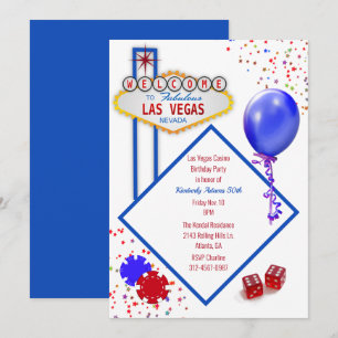 Invitación Fiesta de cumpleaños temática del Casino