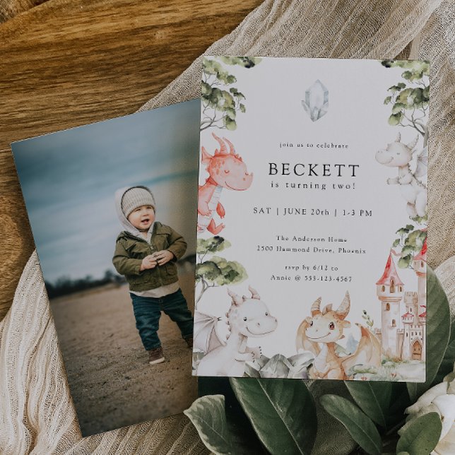 Invitación Fiesta de cumpleaños temática del dragón (Subido por el creador)