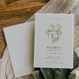 Invitación Fiesta de cumpleaños temática del Dragón Cute