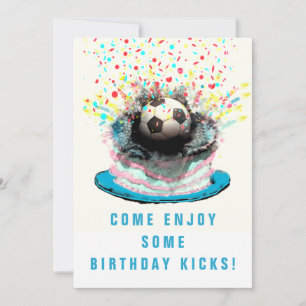 Invitación Fiesta de cumpleaños temática del fútbol