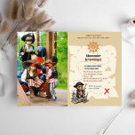 Invitación Fiesta de cumpleaños temática del oso pirata<br><div class="desc">¡Ahoy! Navegar por la aventura con nuestra Invitación a la Fiesta de Cumpleaños Temática del Oso Pirata! Esta encantadora invitación es perfecta para los niños que aman a los piratas y a los osos.Con un encantador diseño de oso pirata, esta invitación marca la pauta para una celebración de cumpleaños llena...</div>