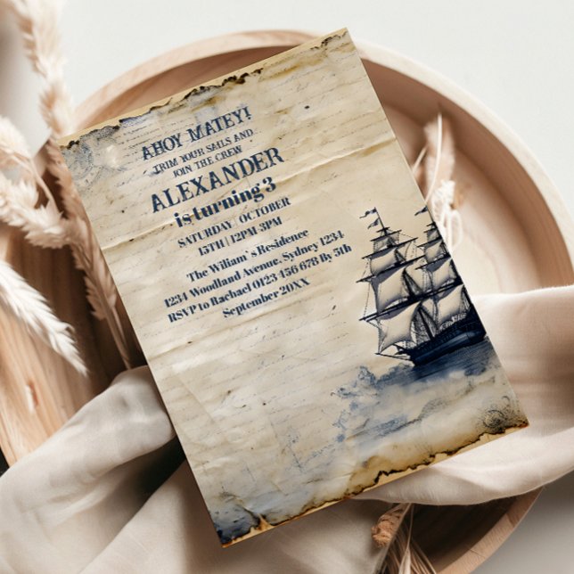 Invitación Fiesta de cumpleaños temática del pirata (Subido por el creador)