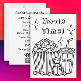 Invitación Fiesta de cumpleaños temática para iMovie Time
