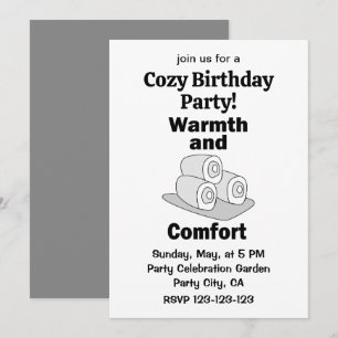 Invitación Fiesta de Cumpleaños Toallas Calidez y Confort