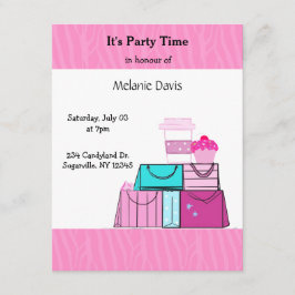 Invitación Fiesta de Cumpleaños Todo Rosa