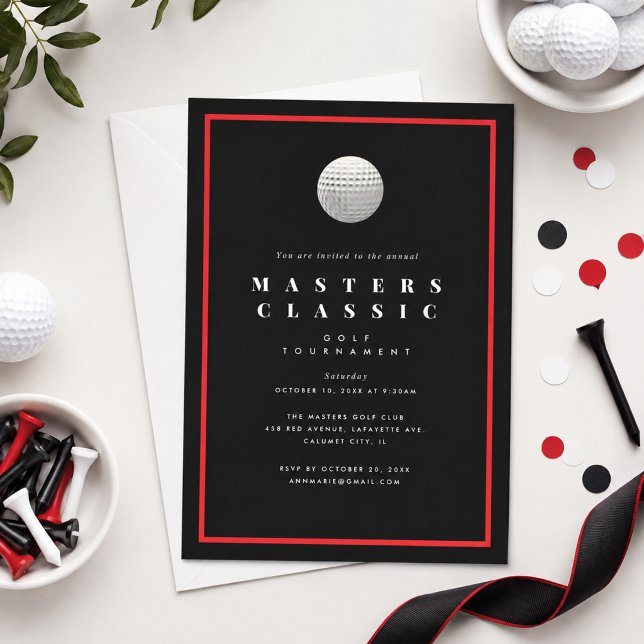 Invitación Fiesta de Cumpleaños Torneo de Golf (Subido por el creador)