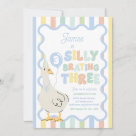 Invitación Fiesta de cumpleaños tres Silly Goose Silly-Bratin