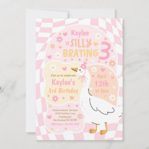Invitación Fiesta de cumpleaños tres Silly Goose Silly-Bratin