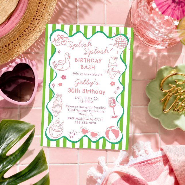 Invitación Fiesta de Cumpleaños Tropical de Verano junto a la (Subido por el creador)