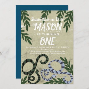 Invitación Fiesta de cumpleaños tropical del zoológico de la