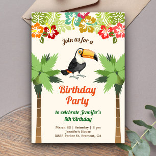 Invitación Fiesta de Cumpleaños Turca Tropical