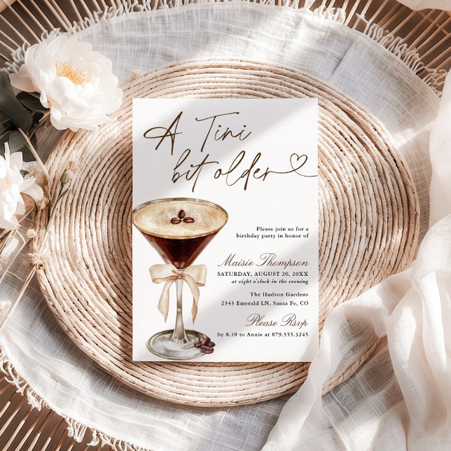 Invitación Fiesta de cumpleaños un poquito mayor con Espresso (Subido por el creador)