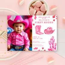 Fiesta de cumpleaños Vaquera Rosa Salvaje Oeste 1e