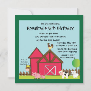 Invitación Fiesta de cumpleaños - verde