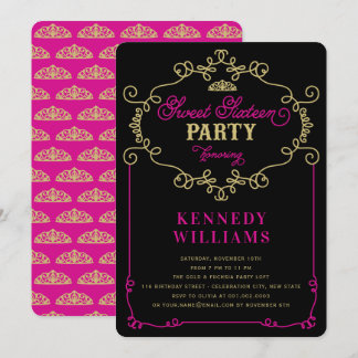 Invitación Fiesta de cumpleaños Vintage Chic Flourish Sweet 1