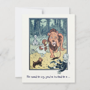 Invitación Fiesta de Cumpleaños Vintage El Mago de Oz, Niño L