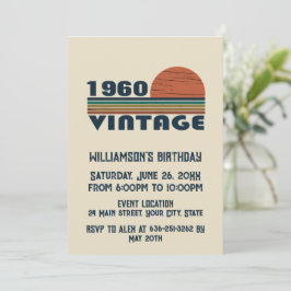 Invitación Fiesta de cumpleaños vintage personalizada