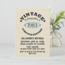 Fiesta de cumpleaños vintage personalizada