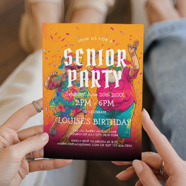 Invitación Fiesta De Cumpleaños Y Abuelos Mayores (Subido por el creador)