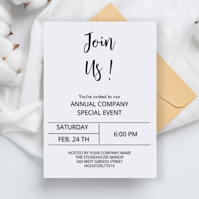 Invitación Fiesta de cuna de eventos de negocios mínimos (Subido por el creador)