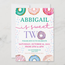 Fiesta de Cute Donut Dulce dos cumpleaños