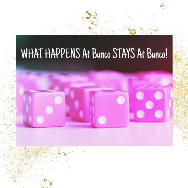 Invitación Fiesta de dados rosados Bunco (Subido por el creador)
