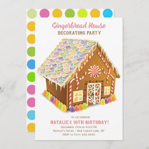 Invitación Fiesta DE DECORACIÓN DE CASAS GINGERBREAD