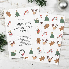 Invitación Fiesta de decoración de galletas de Navidad festiv