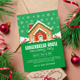 Invitación Fiesta de decoración de la casa de Gingerbread Cut