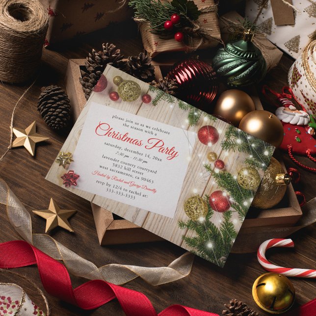 Invitación Fiesta de decoración de Navidades rusos (Subido por el creador)