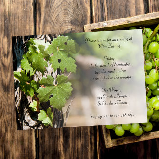 Invitación Fiesta de degustación de uvas de uva