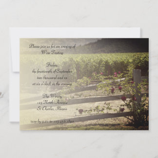 Invitación Fiesta de degustación de vino de viñedos y Rosas