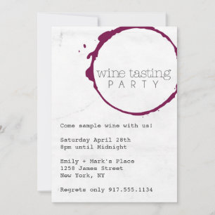 Invitación Fiesta de degustación de vino invitado