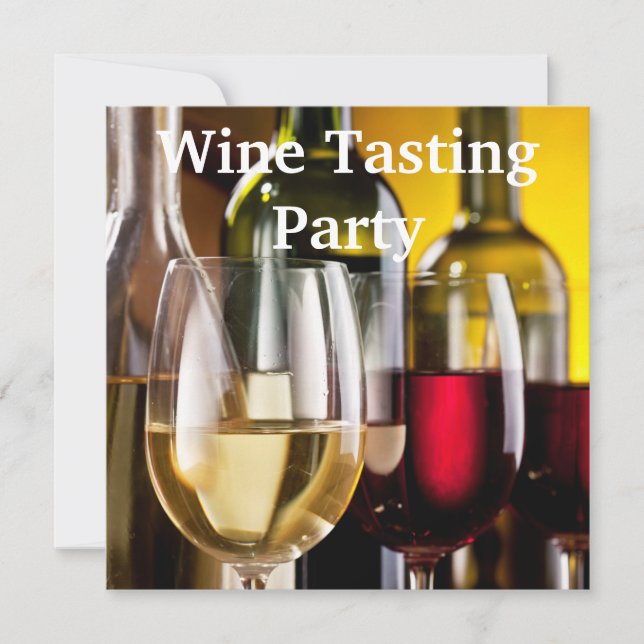 Invitación Fiesta de degustación de vinos en frascos (Anverso)
