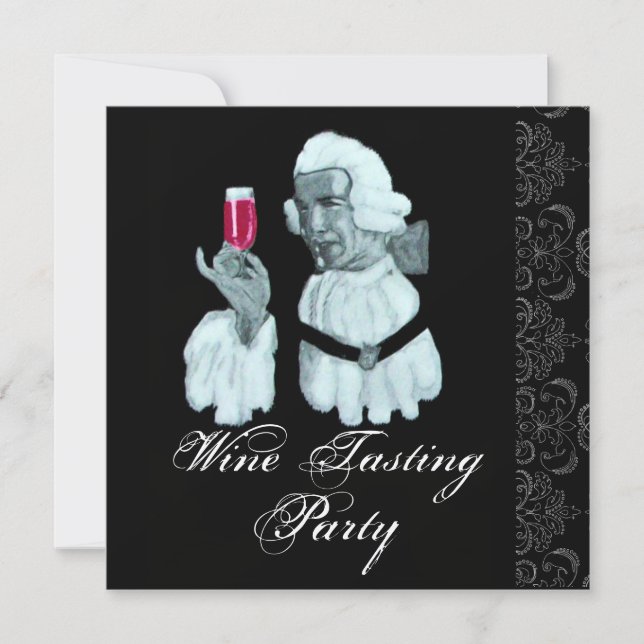 Invitación FIESTA DE DEGUSTACIÓN DE VINOS SOMMELIER Damasco,  (Anverso)