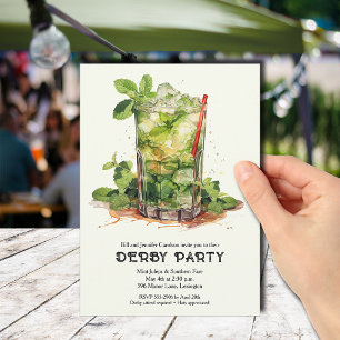 Invitación Fiesta de Derby con Mint Julep