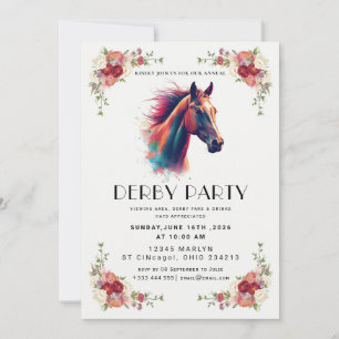 Invitación Fiesta de Derby de Caballo de Carreras Moderno Ecu