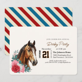Invitación Fiesta de Derby de Caballo de Carreras Moderno Ecu